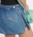 Loewe Anagram denim low-rise skort