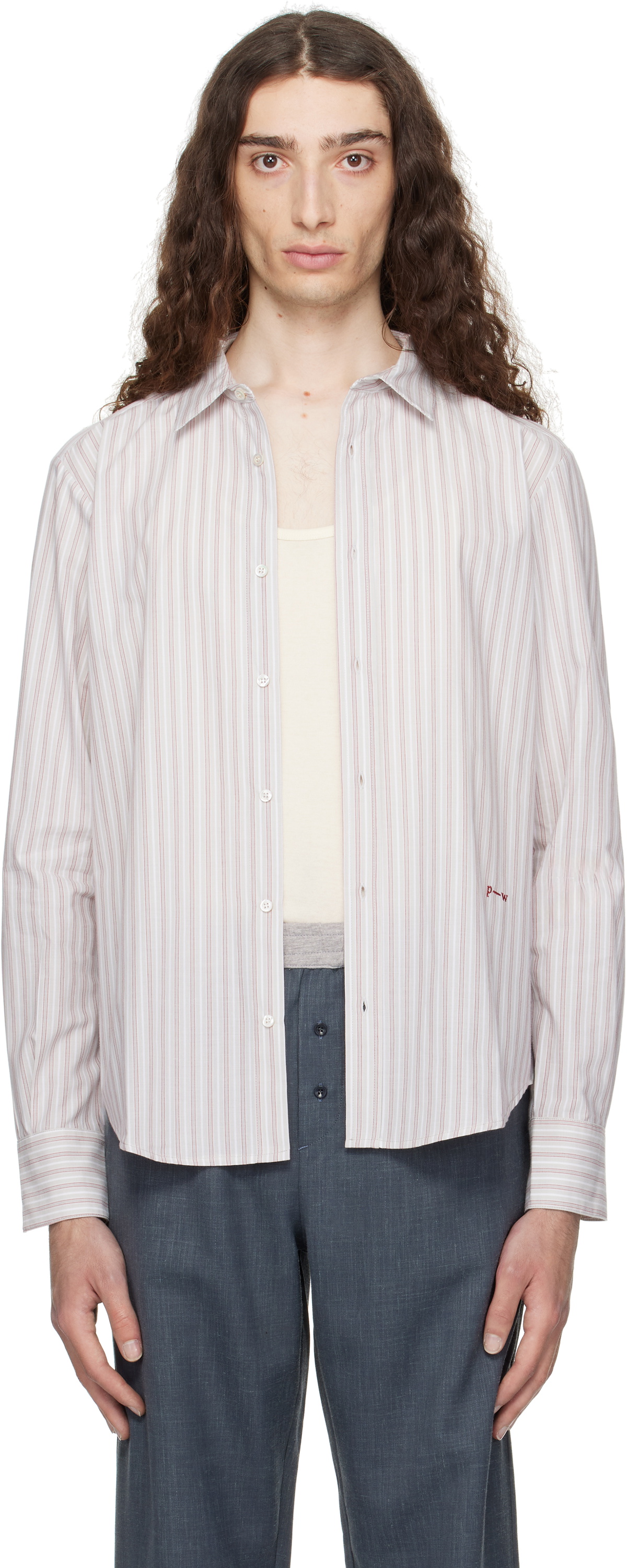Paloma Wool Gray & Red Zigo Shirt