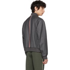 Thom Browne Grey Engineered Center Back Bomber Jacket