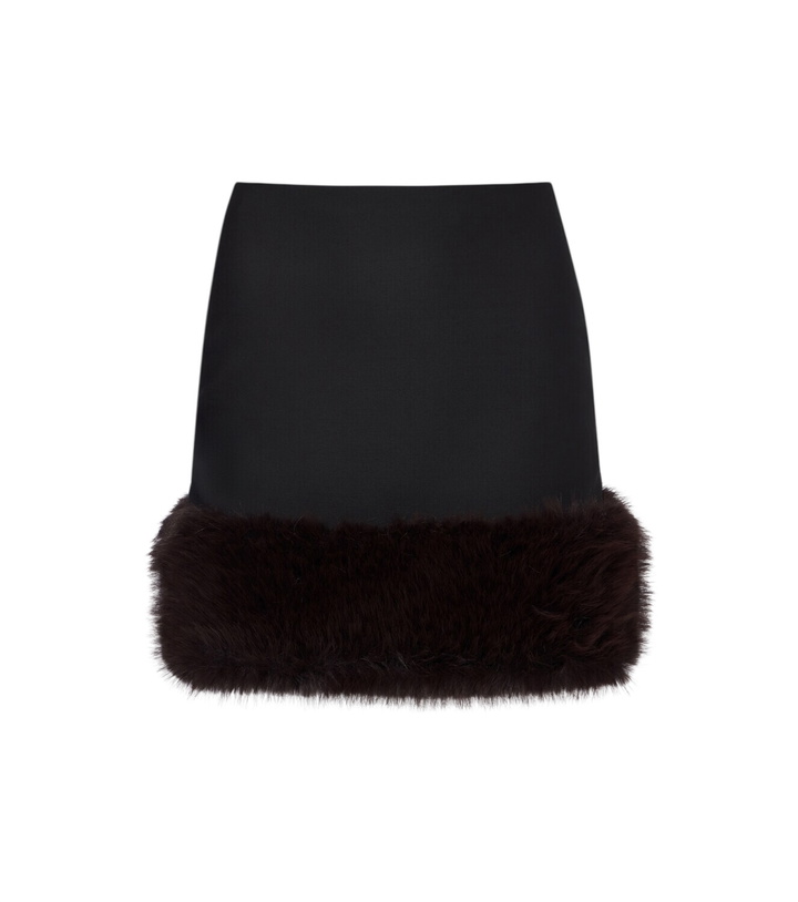 Photo: David Koma Wool-blend miniskirt