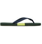 Orlebar Brown - Haston Colour-Block Rubber Flip Flops - Green