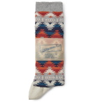 Anonymous Ism - Cotton-Blend Jacquard Socks - Gray