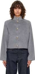 Loulou de Saison Gray Nyma Wool Drap Jacket
