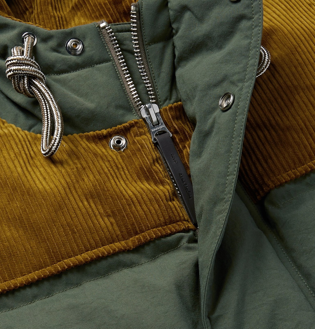 Acne Studios - Oversized Corduroy-Trimmed Quilted Nylon Down