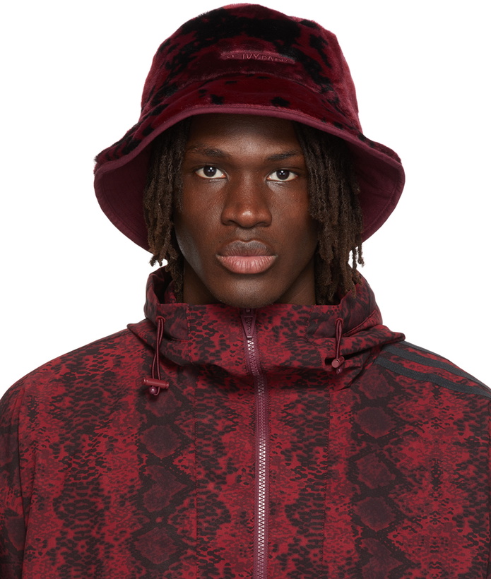Photo: adidas x IVY PARK Reversible Burgundy Faux-Fur Bucket Hat