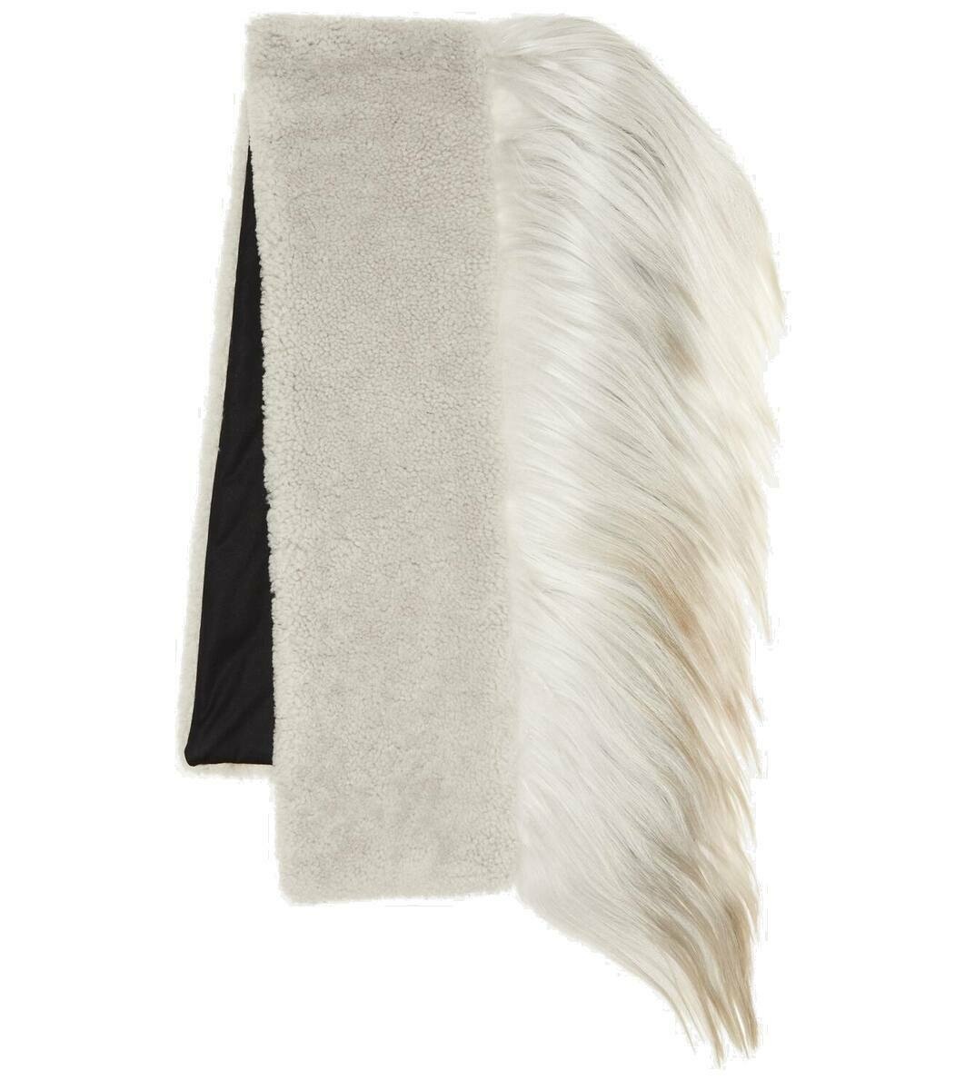 Photo: Rick Owens Fur-trimmed shearling stole