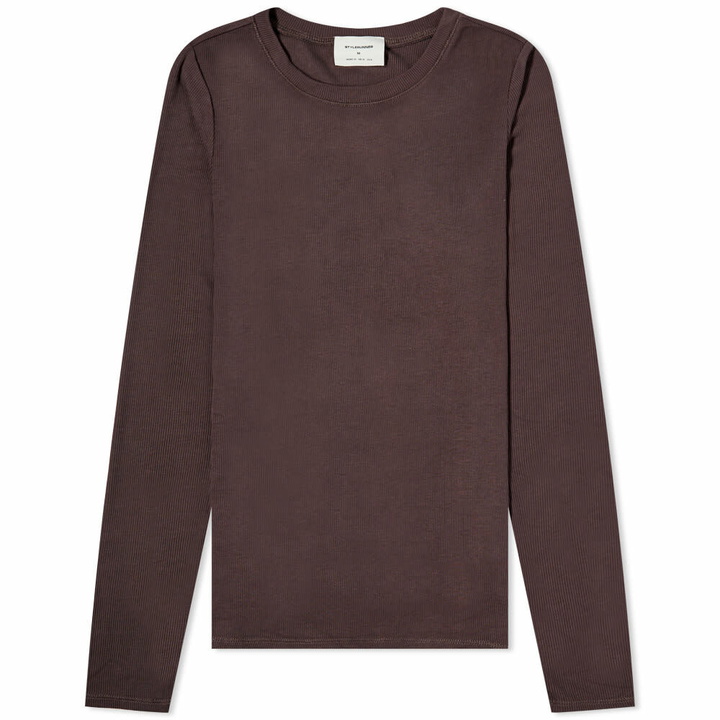 Photo: Stylerunner Women's Long Sleeve Fine Ribbed Body in Sepia