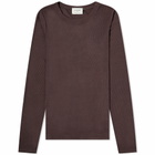 Stylerunner Women's Long Sleeve Fine Ribbed Body in Sepia