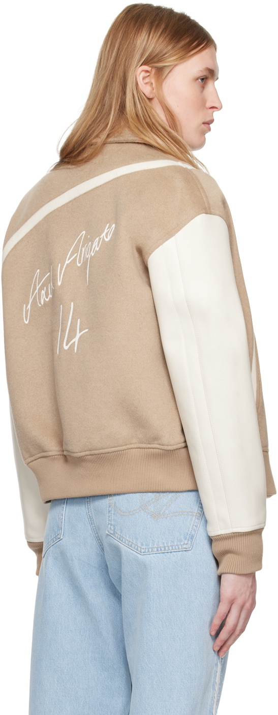 Axel Arigato Beige Bay Bomber Jacket