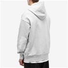 Comme Des Garçons Homme Men's Embroidered Logo Popover Hoody in Grey