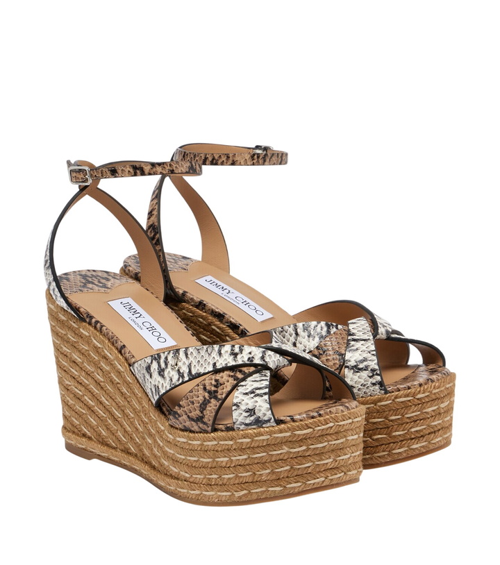 Photo: Jimmy Choo Korra snake-print leather espadrilles