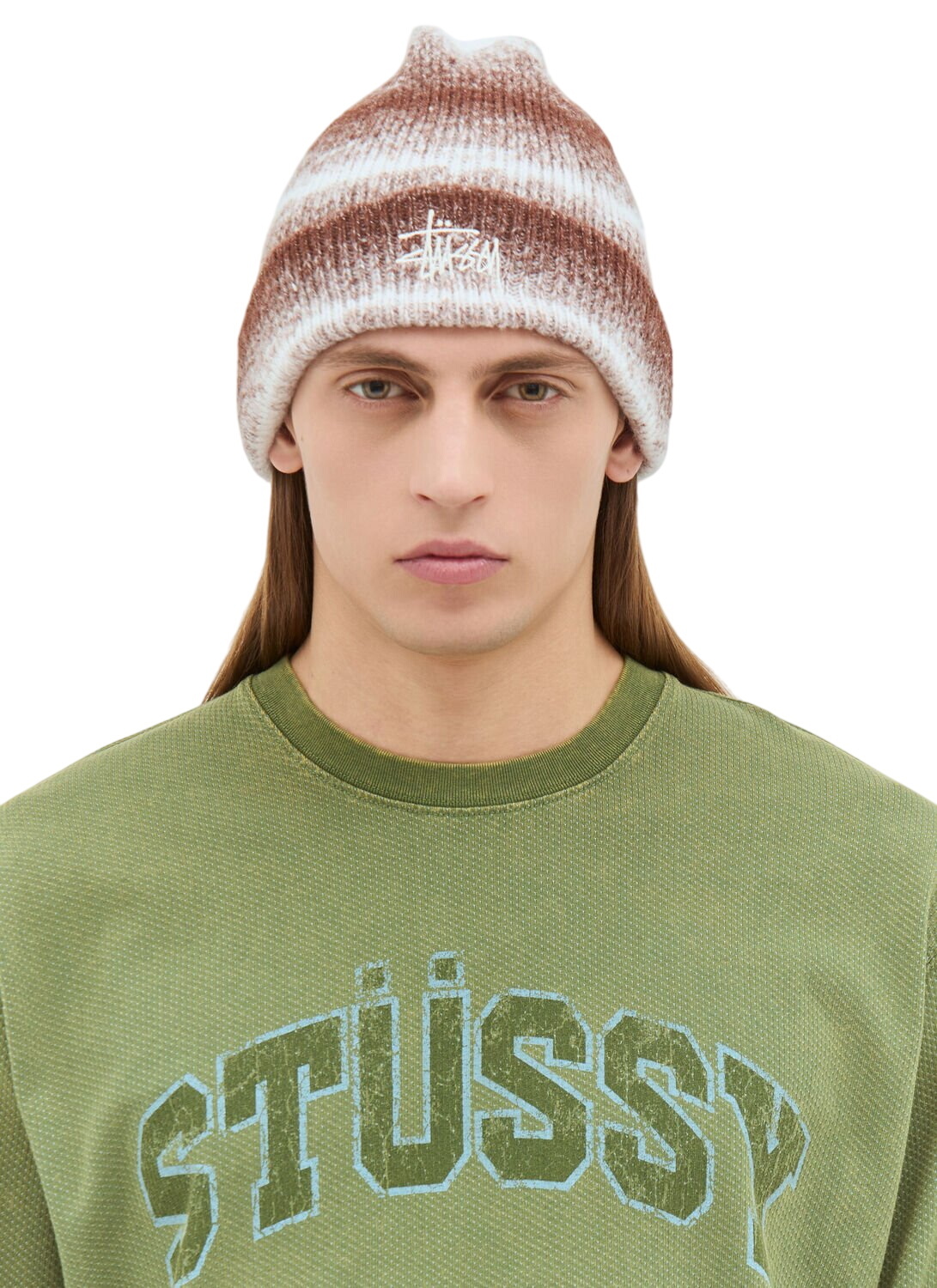 STÜSSY - Giza Jacquard-Knit Bucket Hat - Brown Stussy