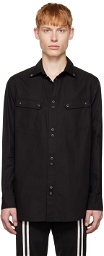 TheOpen Product SSENSE Exclusive Black Double Snapped Shirt