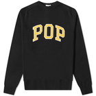 Pop Trading Company Men's Arch Logo Crew Knit in Black