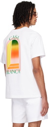 Casablanca White 'Gradient L'Arche' T-Shirt