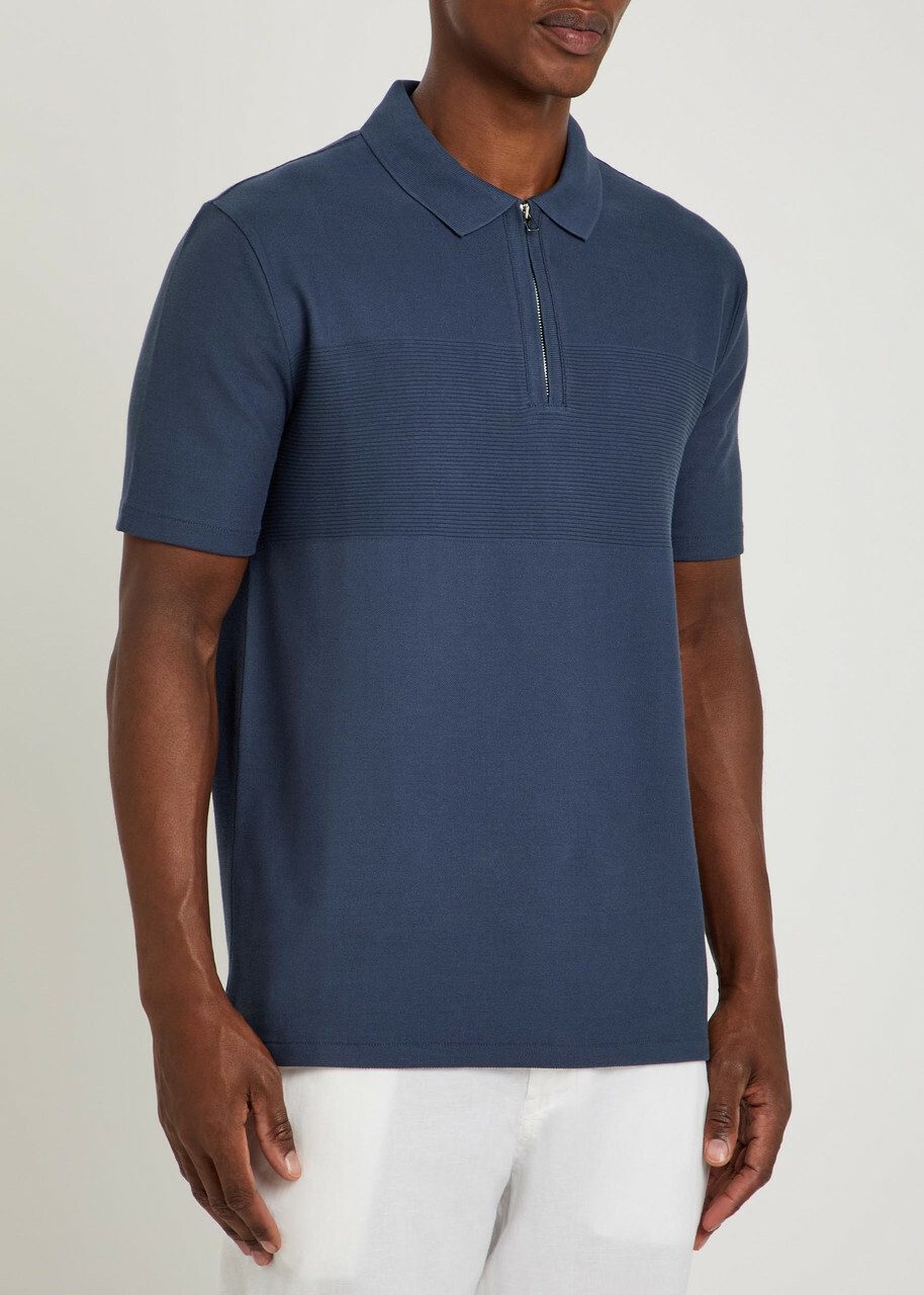 PS Paul Smith Piqué Cotton Polo Shirt Blue