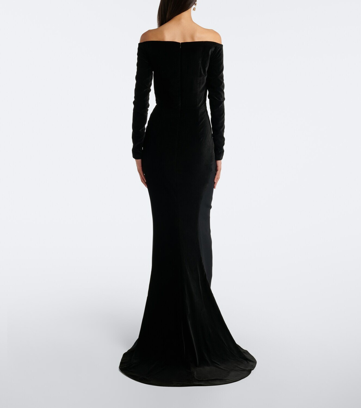 Safiyaa Pazienza crêpe and velvet gown