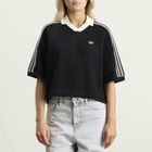 Adidas Women's Crochet Polo Top in Black
