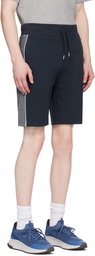 BOSS Navy Paneled Shorts