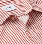 NN07 - Deon Striped TENCEL Shirt - Orange