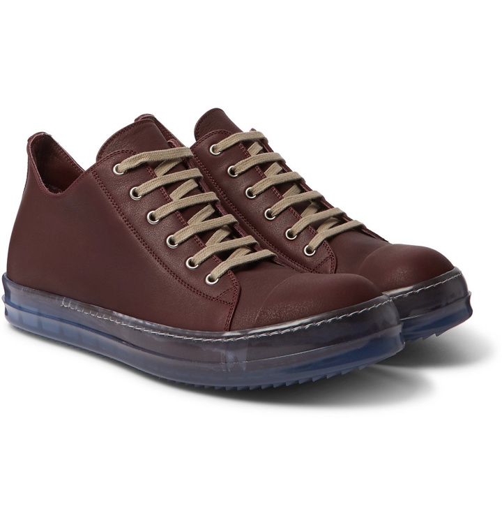 Photo: Rick Owens - Leather Sneakers - Burgundy