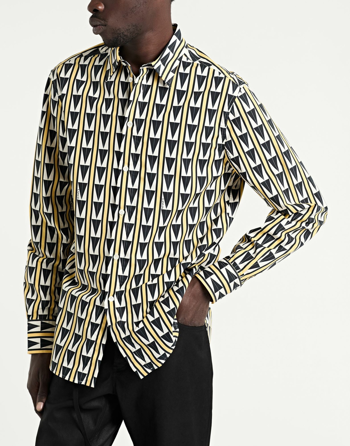 Lanvin Mens Shirt in Yellow