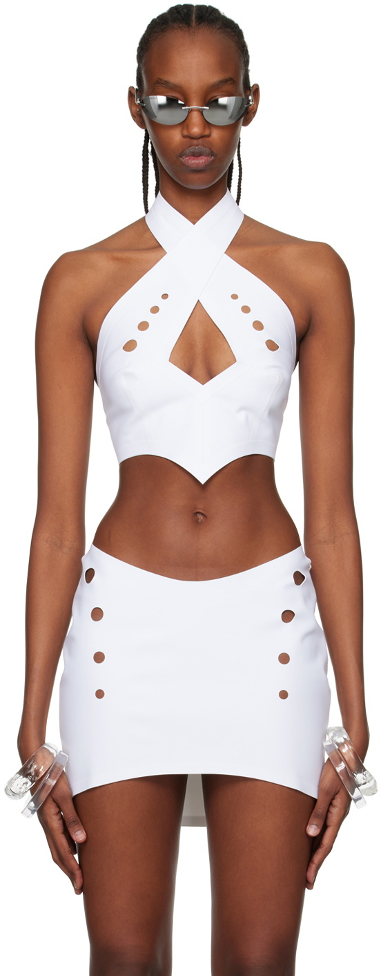 美品 JEAN PAUL GAULTIER トップス オフショルダー 　白 Jean Paul Gaultier - Jean Paul Gaultier | The Belted Shirt