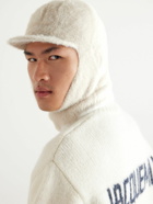 Jacquemus - Logo-Embroidered Brushed-Knit Balaclava - Neutrals