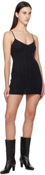 Cou Cou Black 'The Cami Slip' Minidress