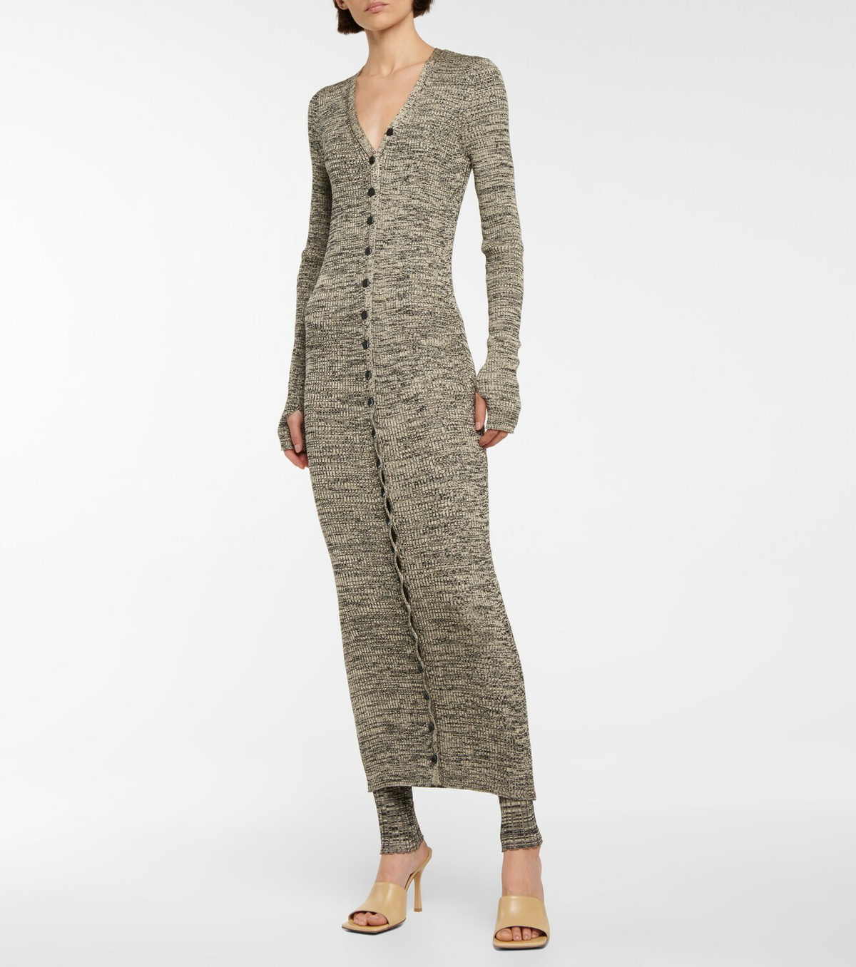 Petar Petrov Erica ribbed-knit silk maxi dress
