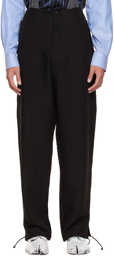 Maison Margiela Black Drawstring Trousers