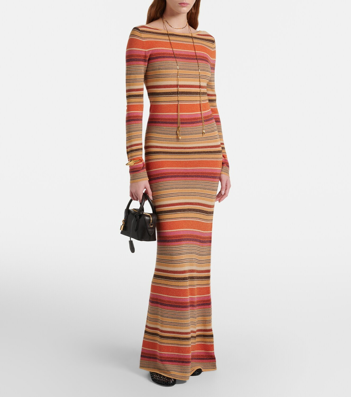 Faithfull Notturna striped maxi dress