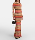 Faithfull Notturna striped maxi dress