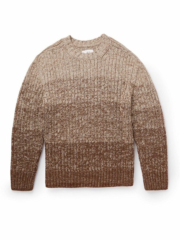 Photo: Mr P. - Dégradé Crocheted Cashmere and Wool-Blend Sweater - Brown
