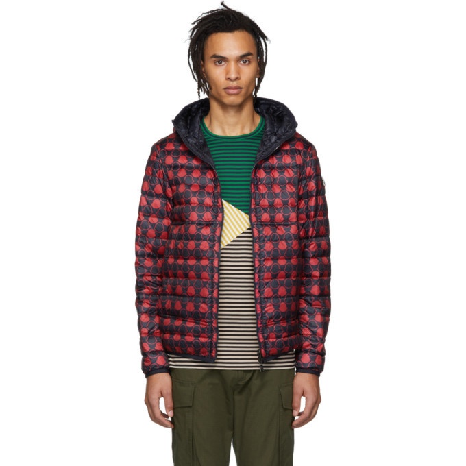 Moncler Reversible Navy and Red Down Oise Jacket Moncler