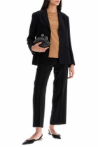 'S MAX MARA 'madera' embroidered pocket t-shirt Brown