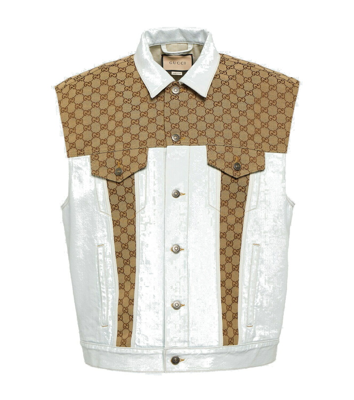 Photo: Gucci GG Supreme canvas sleeveless jacket