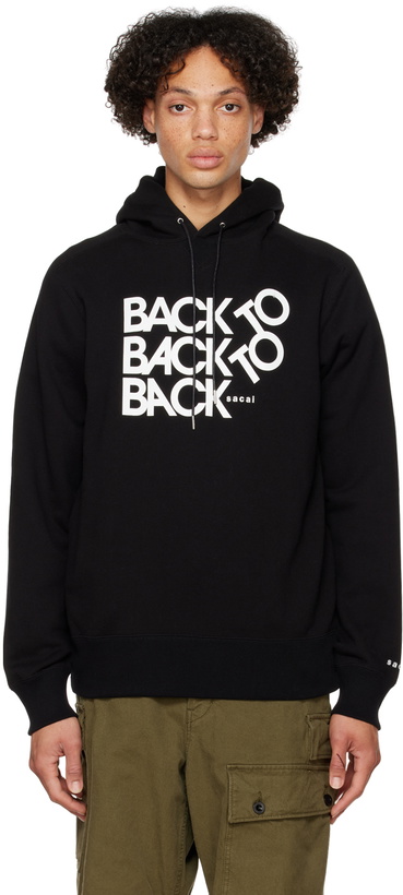 Photo: sacai Black Back To Back To Back Hoodie