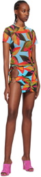 Louisa Ballou SSENSE Exclusive Blue Double Ring Cover-Up Skirt