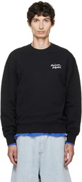 Maison Kitsuné Black Handwriting Comfort Sweatshirt