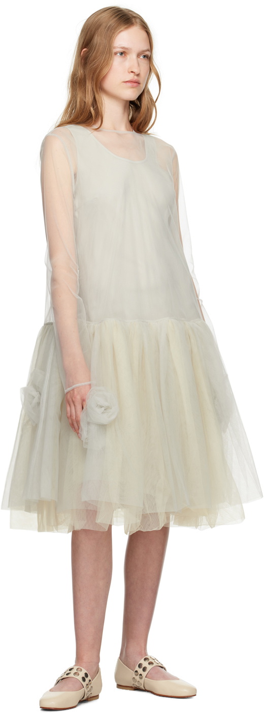 Molly Striped Midi Dress, Off White