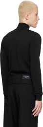 Marine Serre Black Moon Logo Knit Turtleneck