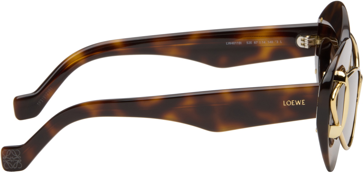 LOEWE Brown & Gold Double Frame Sunglasses
