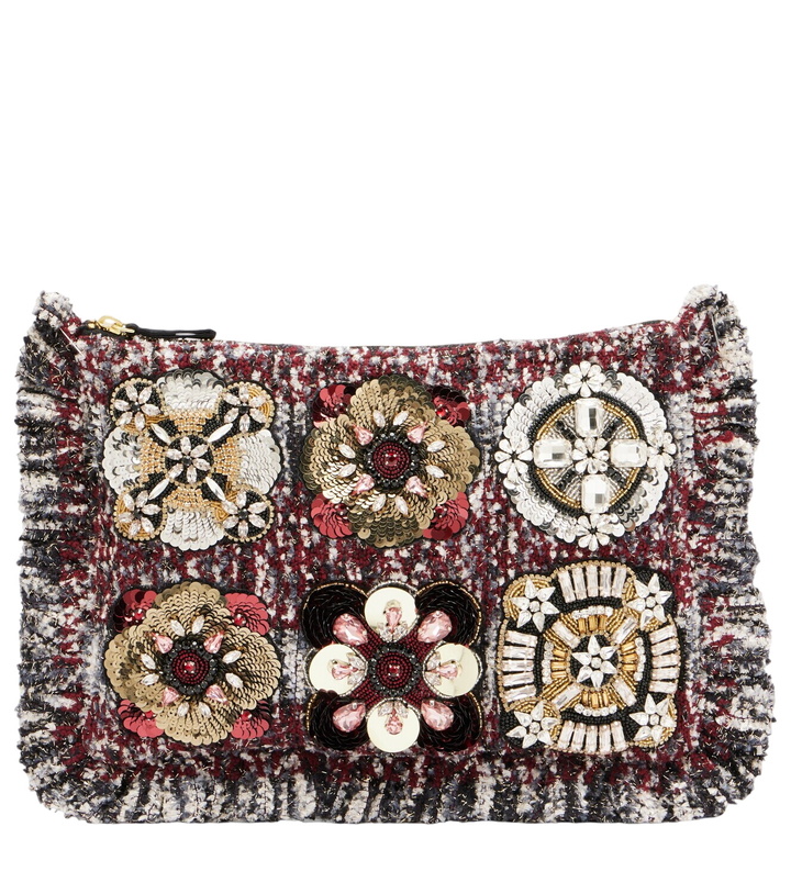 Photo: La DoubleJ Small embroidered jacquard pouch