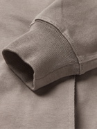 RICK OWENS - Bauhaus Slim-Fit Cotton-Jersey Zip-Up Sweatshirt - Green