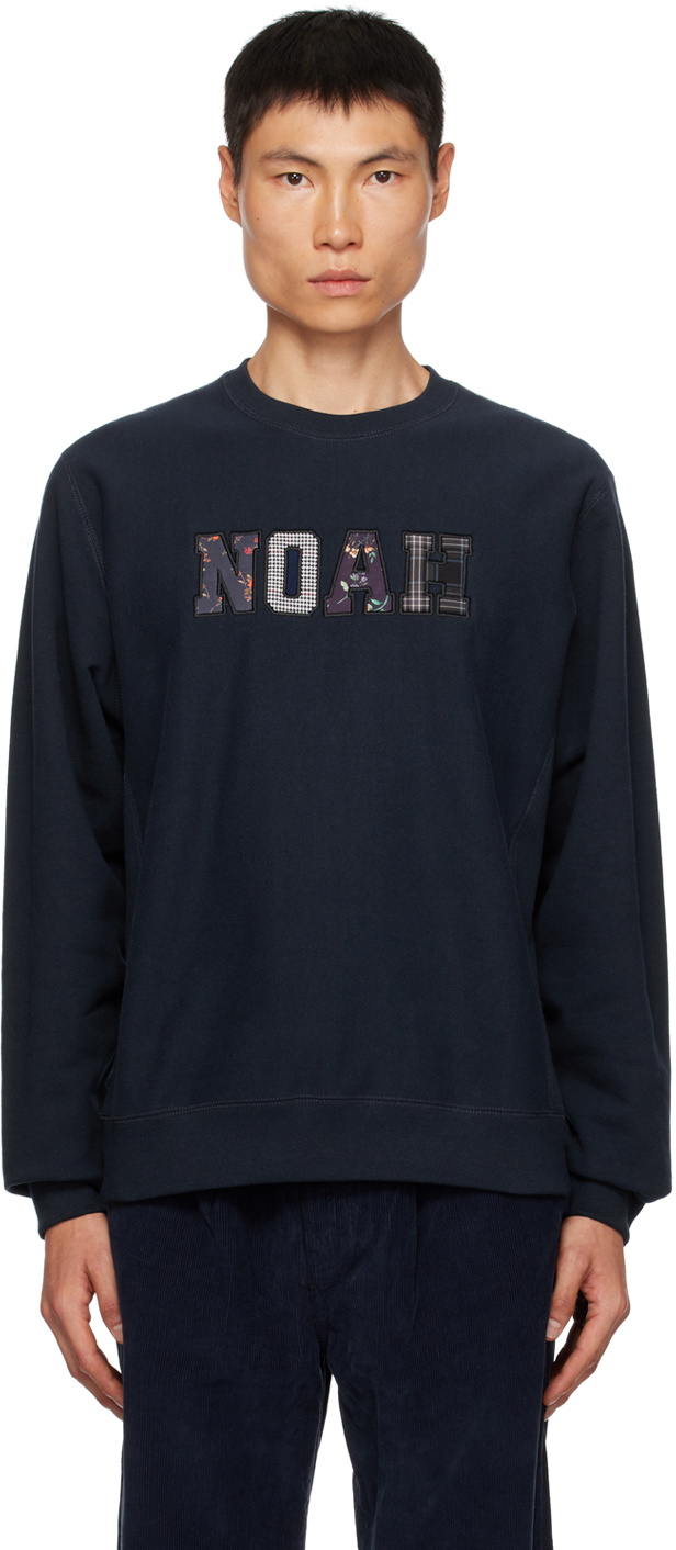 Noah Black Seed Stitch Collar Sweatshirt Noah NYC