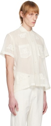 Bode Off-White Savoy Ribbon Shirt