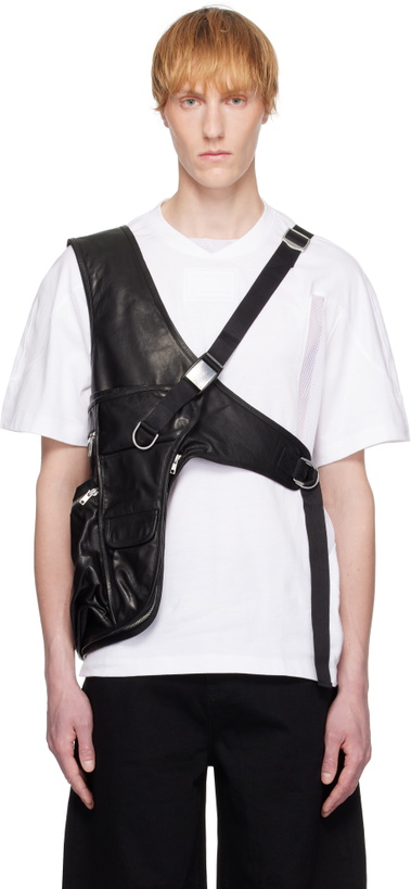 Photo: Helmut Lang Black Utility Bag Leather Vest