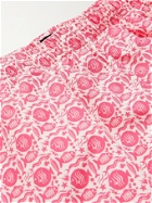 EMMA WILLIS - Slim-Fit Printed Mid-Length Swim Shorts - Pink