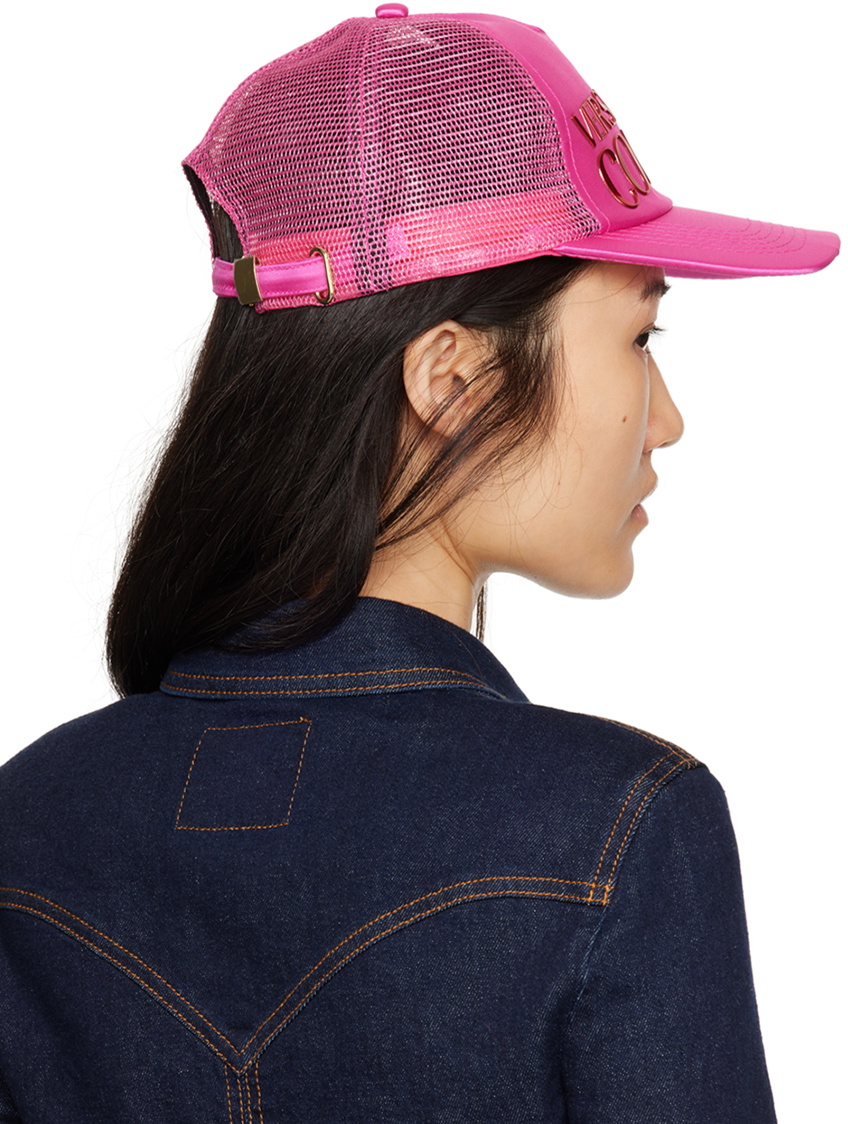 ハット VERSACE JEANS COUTURE Woman Hat Pink 77HAZK50ZG291 469 Versace Jeans Couture - Pink cap with logo 77HAZK50ZG291